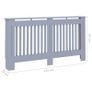 Radiator Cover Anthracite 152x19x81 cm MDF Image 8