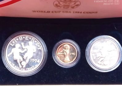 USA 1994 Gold Coin 5 Dollar Set World Cup Low Mintage
