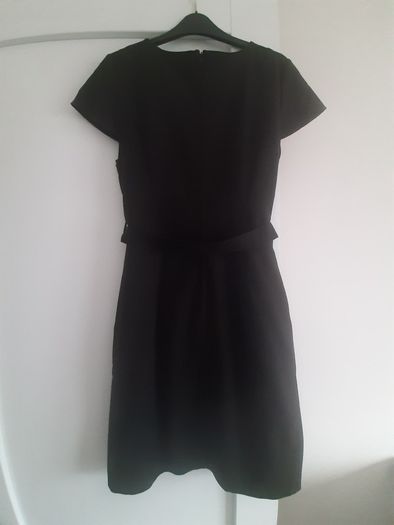 Black V neck dress