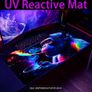 Large UV Reactive Gaming Mouse Pad Monkey Design Polyester Desk Mat Washable Rubber Base Free viewing Image 2