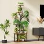 Plant Stand Indoor with Grow Lights, 9-Tier Tall S-Shaped Metal Plant Shelf Pot Stand for Plants Multiple, 161 CM Corner Shelf Plant Image 6