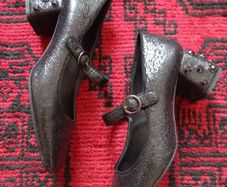 Geox mid block heel mary jane shoes