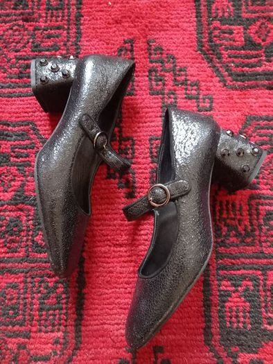 Geox mid block heel mary jane shoes