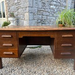 Vintage Mid century oak Abbess desk