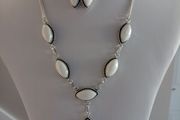 Gemstone Necklace &amp; Earrings Set