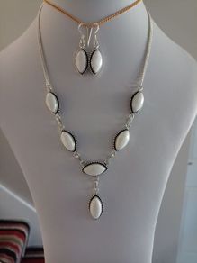 Gemstone Necklace & Earrings Set