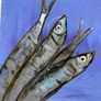 Framed Original Abstract Painting Sardines Art Contemporary Art Painting  Original Gift Image 2