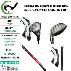 Cobra DS Adapt Hybrid / #4 21 Degree / KBS Tour Graphite Iron 85 Stiff