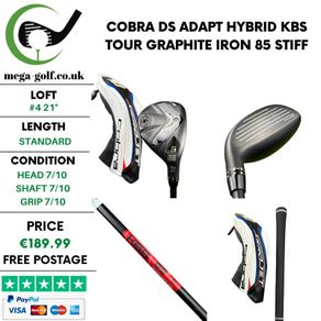 Cobra DS Adapt Hybrid / #4 21 Degree / KBS Tour Graphite Iron 85 Stiff