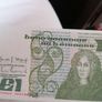A/UNC 1986 Irish One Pound Banknote Image 2