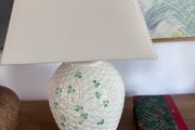 Vintage Belleek Ceramic Lamp and Shade