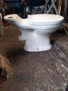 Toilet bowl only with toilet soft close seat