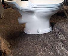 Toilet bowl only with toilet soft close seat