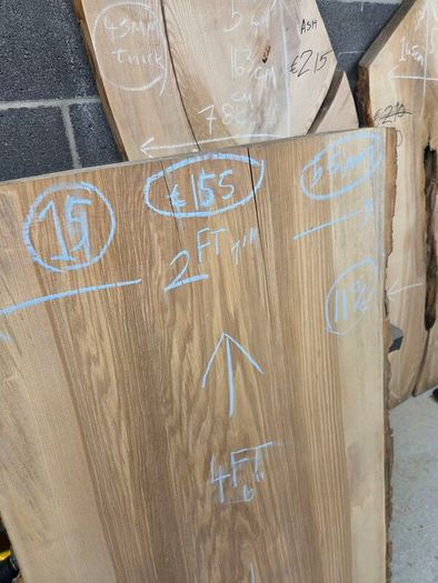 Live Edge Ash Slab - Kiln Dried