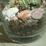 Glass vase with coloured stones Image 3