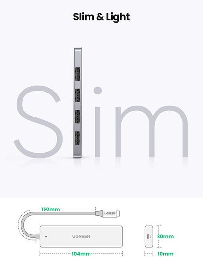 USB C Hub Type C to 4 Port Ways USB 3.0 Adapter Data Extender Hub USB Splitter Compatible with Thunderbolt 3 Macbook Pro M1 Air 2020, iPad Pro Air, XPS 13/15, HP Envy, Huawei MateBook