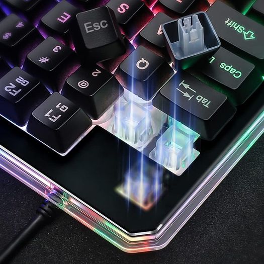 Gaming Keyboard RGB Backlit, 7KEYS 35 Keys Ergonomic Mini Keyboard with Wrist Rest, Half Keyboard for PC Gaming (Keypad)