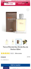 Hermes Terre Eau Givree 100ml parfum for him