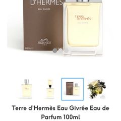 Hermes Terre Eau Givree 100ml parfum for him