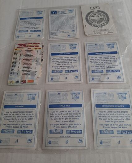 Vintage merlin Premier league cards 1997/98