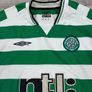 Genuine Vintage 2001 Umbro Celtic Glasgow Home Long Sleeve Jersey Shirt Mens Medium Image 3