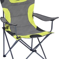 Camping Chair, Padded Camping Chairs for Adults with Armrests and Cup Holder, Heavy Duty Folding Chair Portable for Fishing Beach, Perfect for Caravan Trips, BBQs, Garden, Picnic, Travelling (FREE SHIPPING)