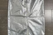 lipsy silver coated midi skirt bnwt size 14