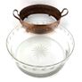 Vintage Art Nouveau Style Copper Candy Bowl With Glass Insert Image 5