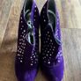 Purple swede high heels Image 2