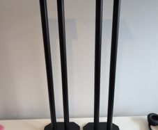 Duronic Speaker Stands Pair Black Metal