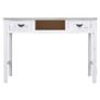 Console Table Antique White 110x45x76 cm Wood Image 4