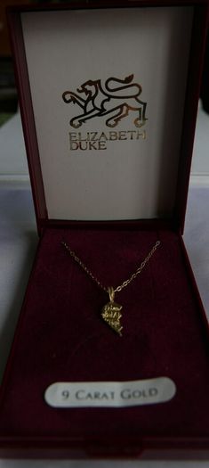 9K Yellow Gold 375 I Love You Piece of My Heart Puzzle Pendant Necklaces L9" - 0,68g