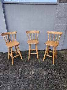 Solid Pirhana Pine Stools 2 Available