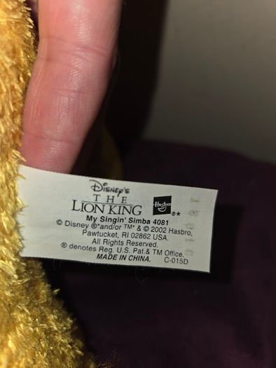 2002 Lion King My Singing Simba