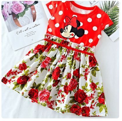 Lovely Minnie Mouse Princess Birthday Party Outfit Girls Dress Sz 3-4 Yrs