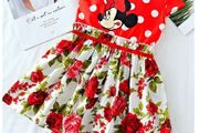 Lovely Minnie Mouse Princess Birthday Party Outfit Girls Dress Sz 3-4 Yrs