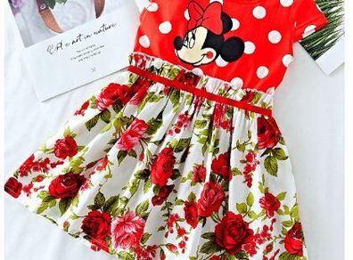 Lovely Minnie Mouse Princess Birthday Party Outfit Girls Dress Sz 3-4 Yrs