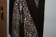 BNWT South Lodge designed in London brown V neck  leopard print long sleeve top size 1 UK10/12 EU38/40 Postage included