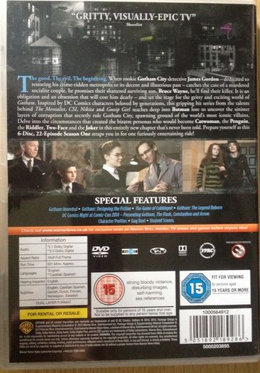 Gotham - Season 1 [DVD TV Boxset]