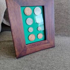 Vintage Ireland coins in a solid wooden frame from the half crown to the halfpenny 22cm x 18cm frame genuine Irish coins FREE STANDARD POSTAGE INCLUDED