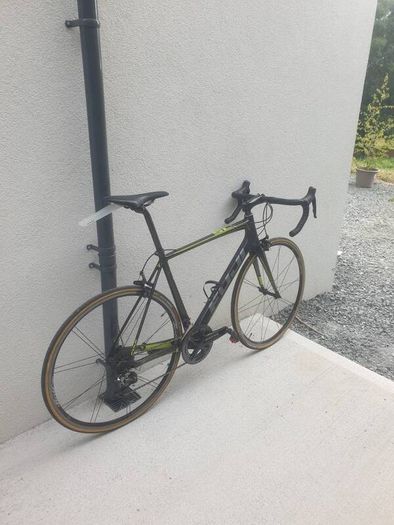 Carbon road race bike.