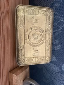 Brass cigarette box world war 1 gift dated 1914