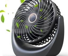 USB Desk Fan, Small Personal Fan,Table Fan Rechargeable 4000mAh Battery,5 Speed Silent Bed Fans with 360 Degree Rotatable Strong Airflow (FREE POSTAGE)