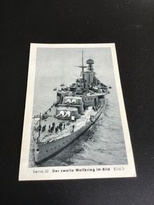 Rare/Genuine WW2 Memorabilia - German Cigarette Card - der  Bismarck