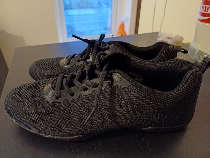 black sneakers
