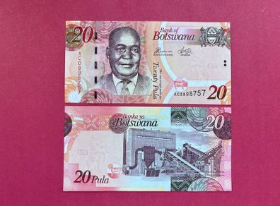 Botswana  20  Pula  2012. Pick 31c. ( Uncirculated )