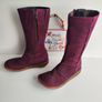 Dr Martens 3B28 burgundy midcalf wedge leather suede boots UK4 EU37 US6 Image 5