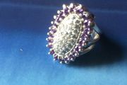 Large Amethyst Silver Ring
