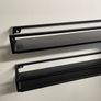 Black metal shelves Image 4