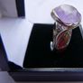Vintage 80s Sterling Silver 925 Amethyst Quartz Gecko Statement Ring Size T - 11,65g Image 4